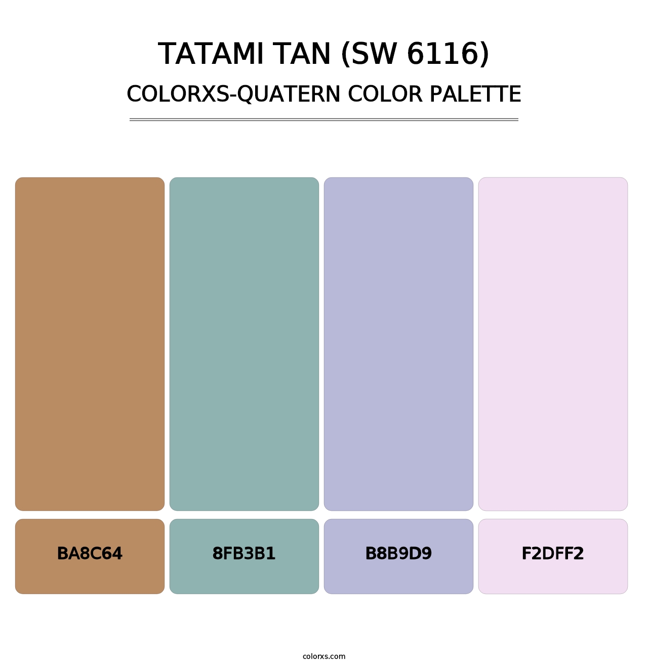 Tatami Tan (SW 6116) - Colorxs Quatern Palette