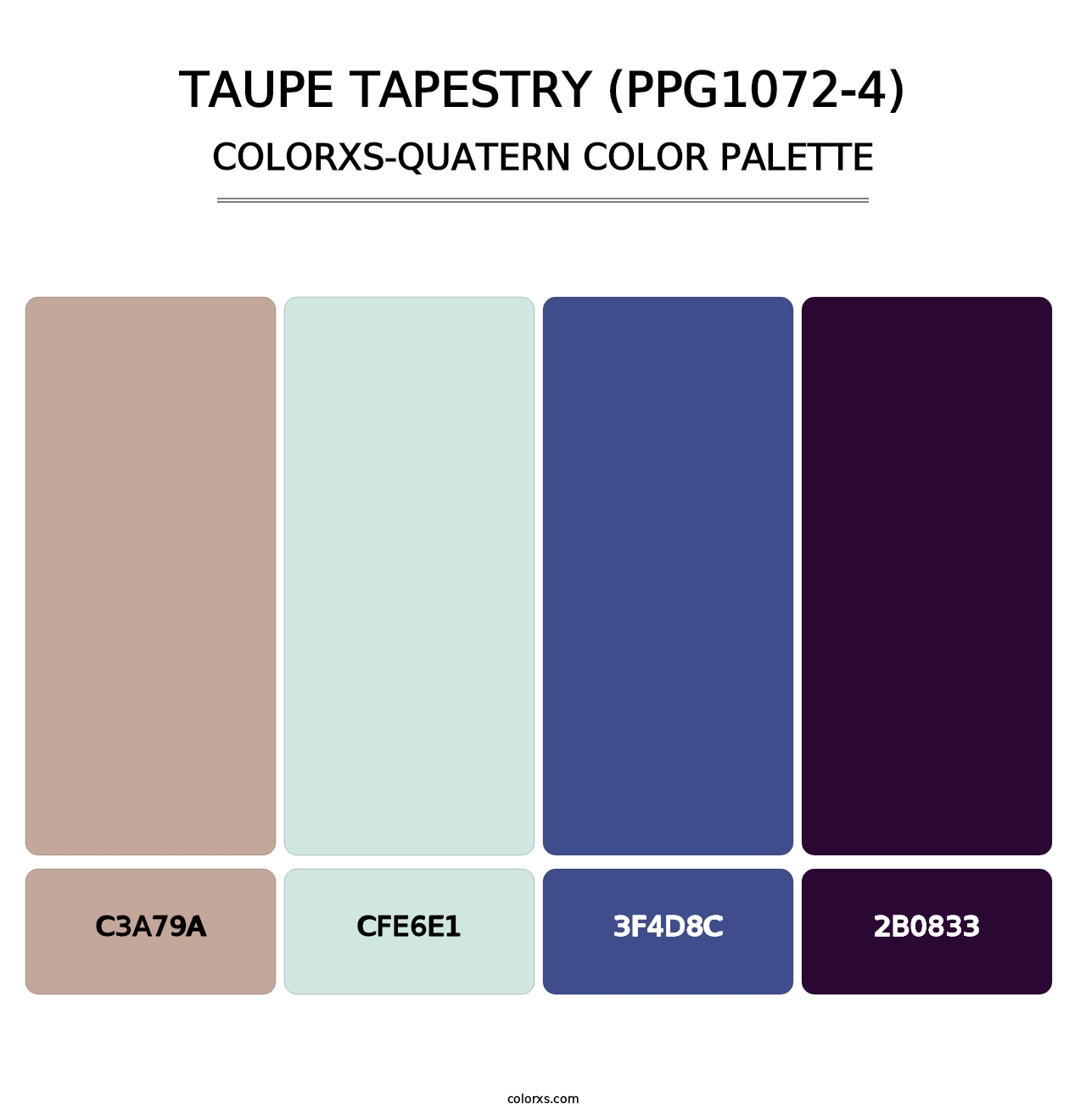 Taupe Tapestry (PPG1072-4) - Colorxs Quatern Palette