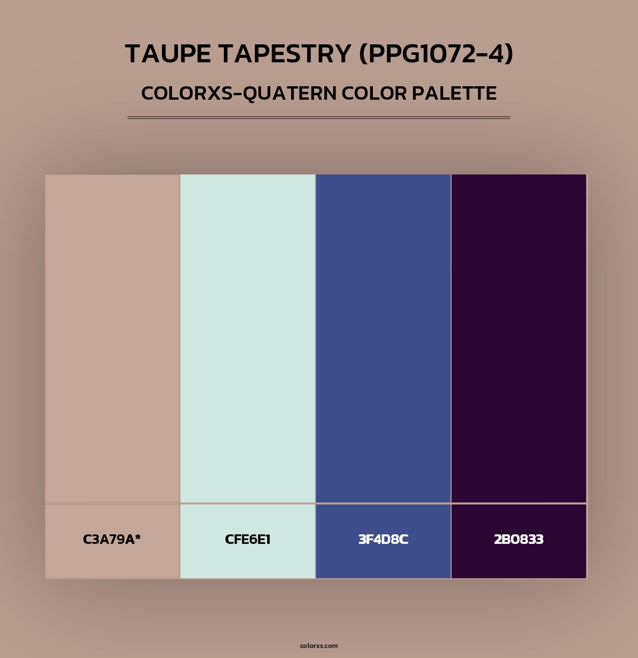 Taupe Tapestry (PPG1072-4) - Colorxs Quad Palette