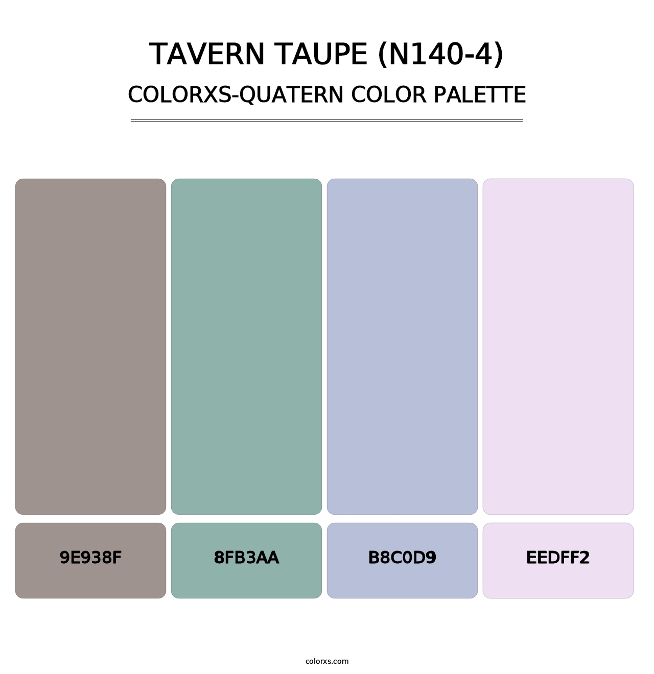 Tavern Taupe (N140-4) - Colorxs Quatern Palette