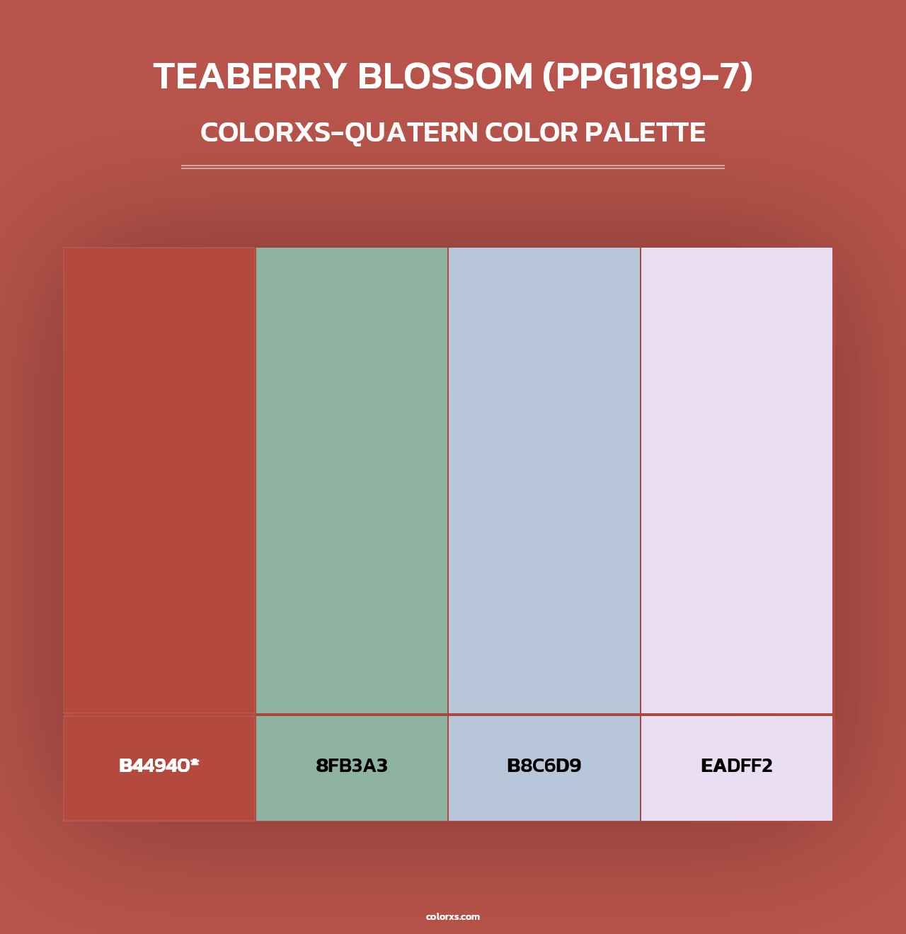 Teaberry Blossom (PPG1189-7) - Colorxs Quad Palette