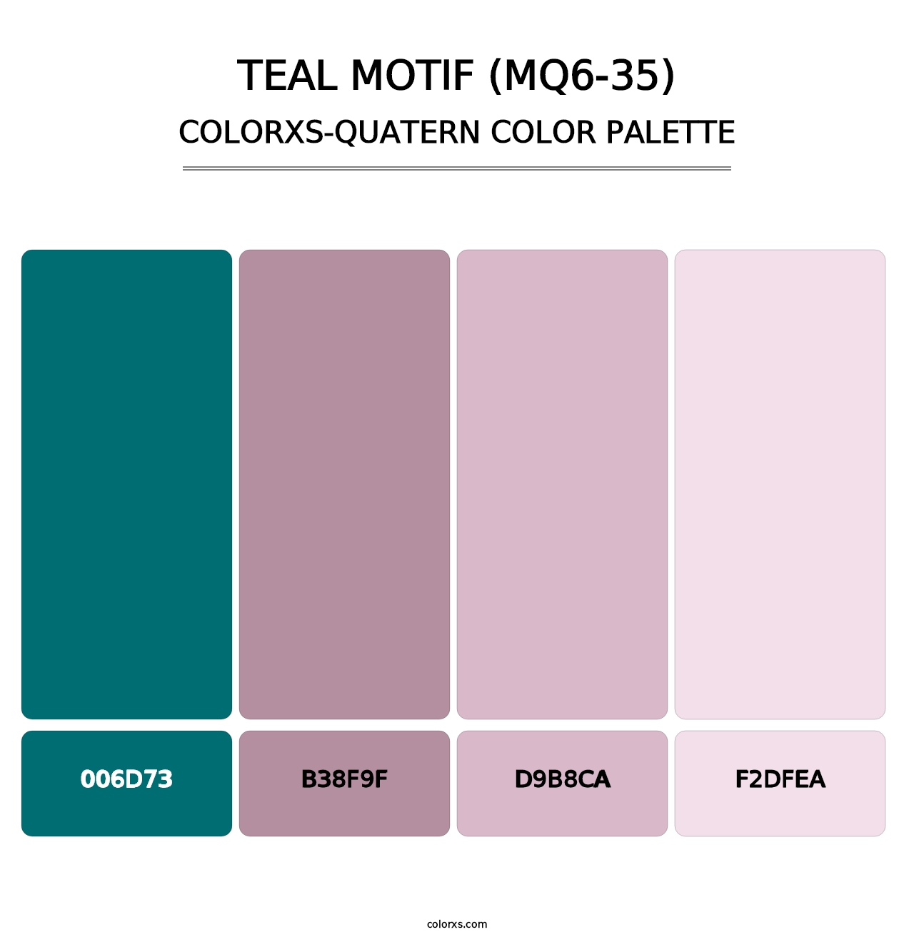 Teal Motif (MQ6-35) - Colorxs Quatern Palette