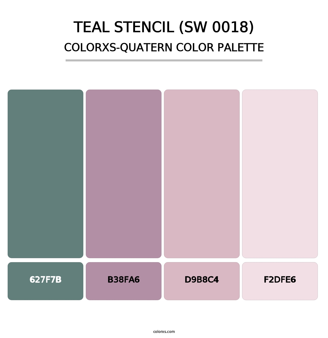 Teal Stencil (SW 0018) - Colorxs Quatern Palette