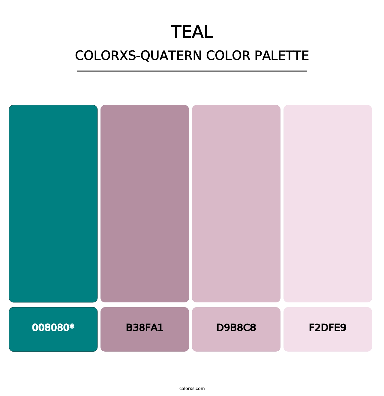 Teal - Colorxs Quatern Palette