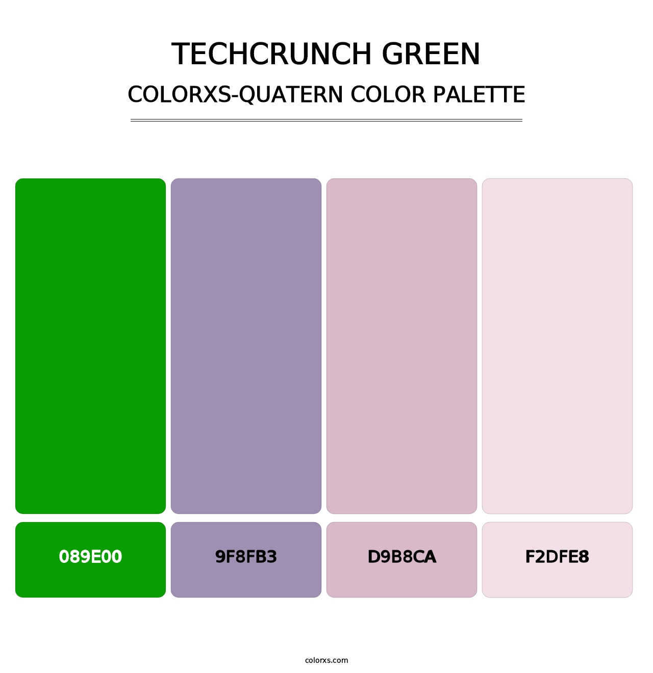 TechCrunch Green - Colorxs Quatern Palette