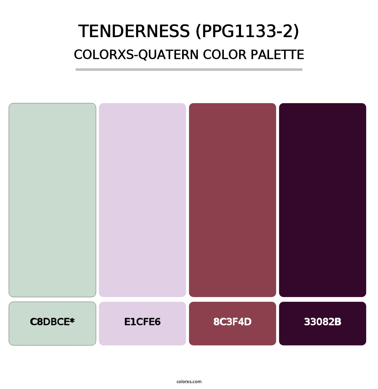 Tenderness (PPG1133-2) - Colorxs Quatern Palette