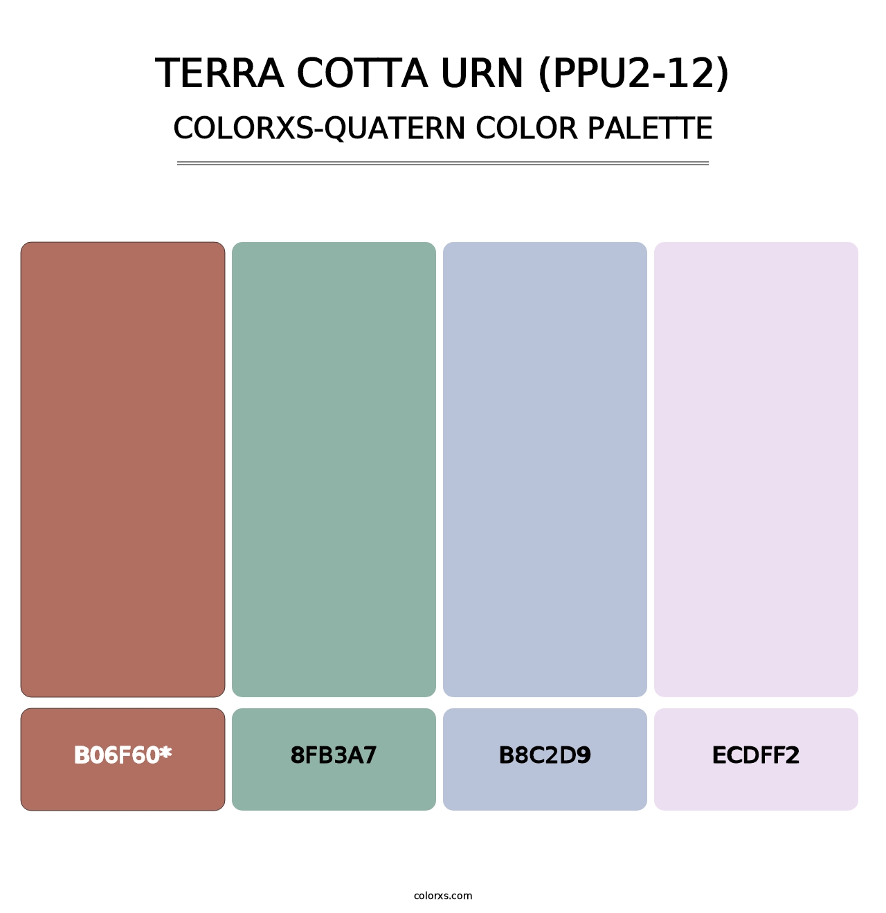 Terra Cotta Urn (PPU2-12) - Colorxs Quatern Palette