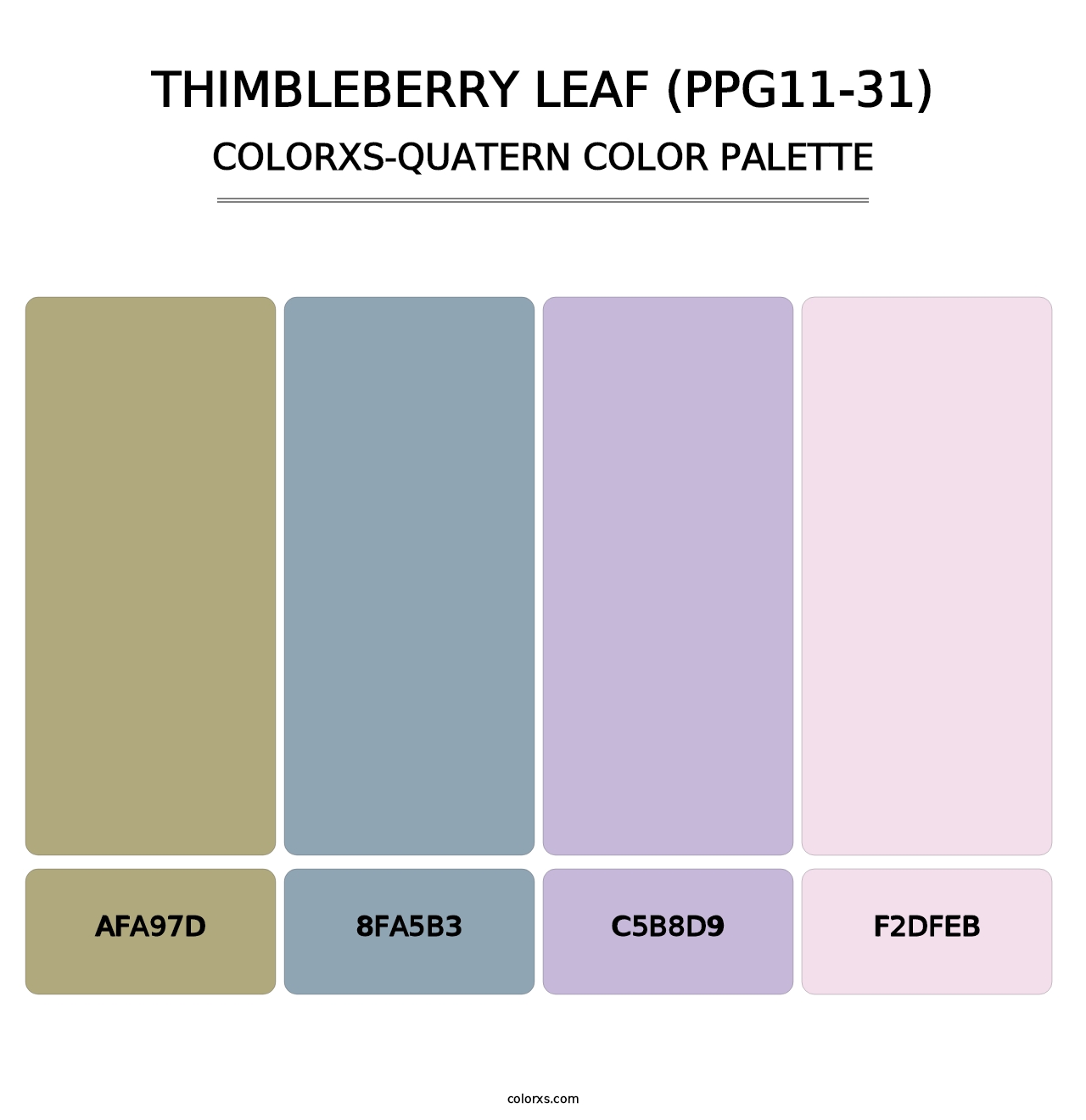 Thimbleberry Leaf (PPG11-31) - Colorxs Quatern Palette