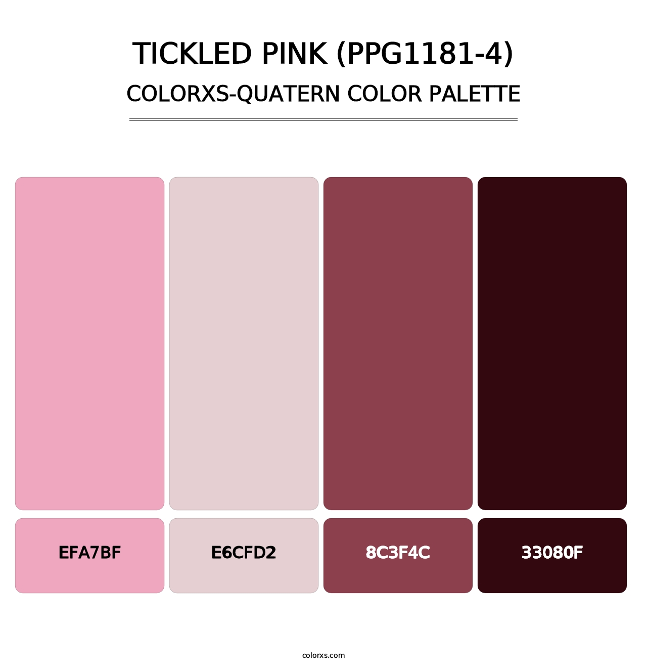 Tickled Pink (PPG1181-4) - Colorxs Quatern Palette