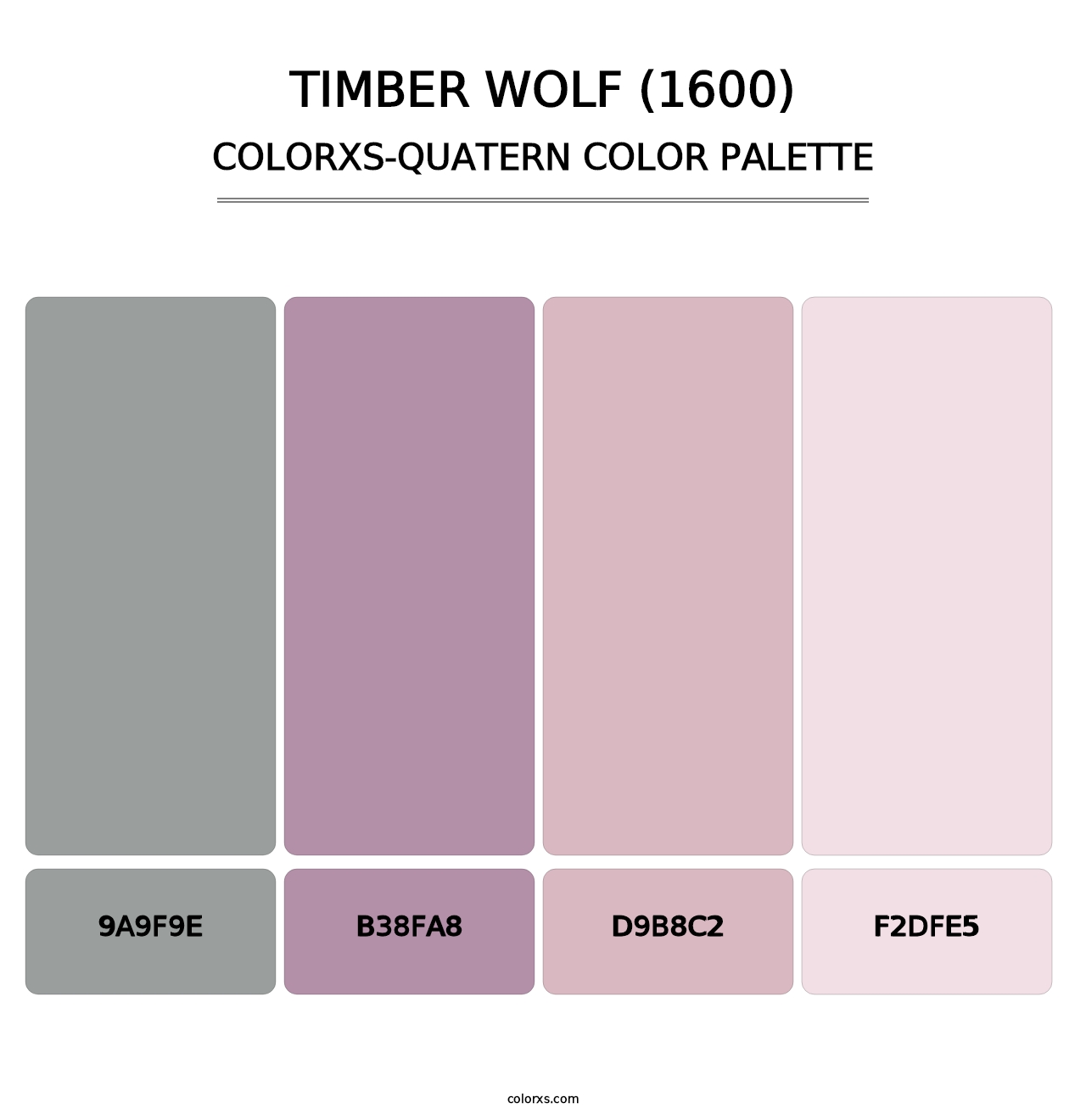 Timber Wolf (1600) - Colorxs Quatern Palette