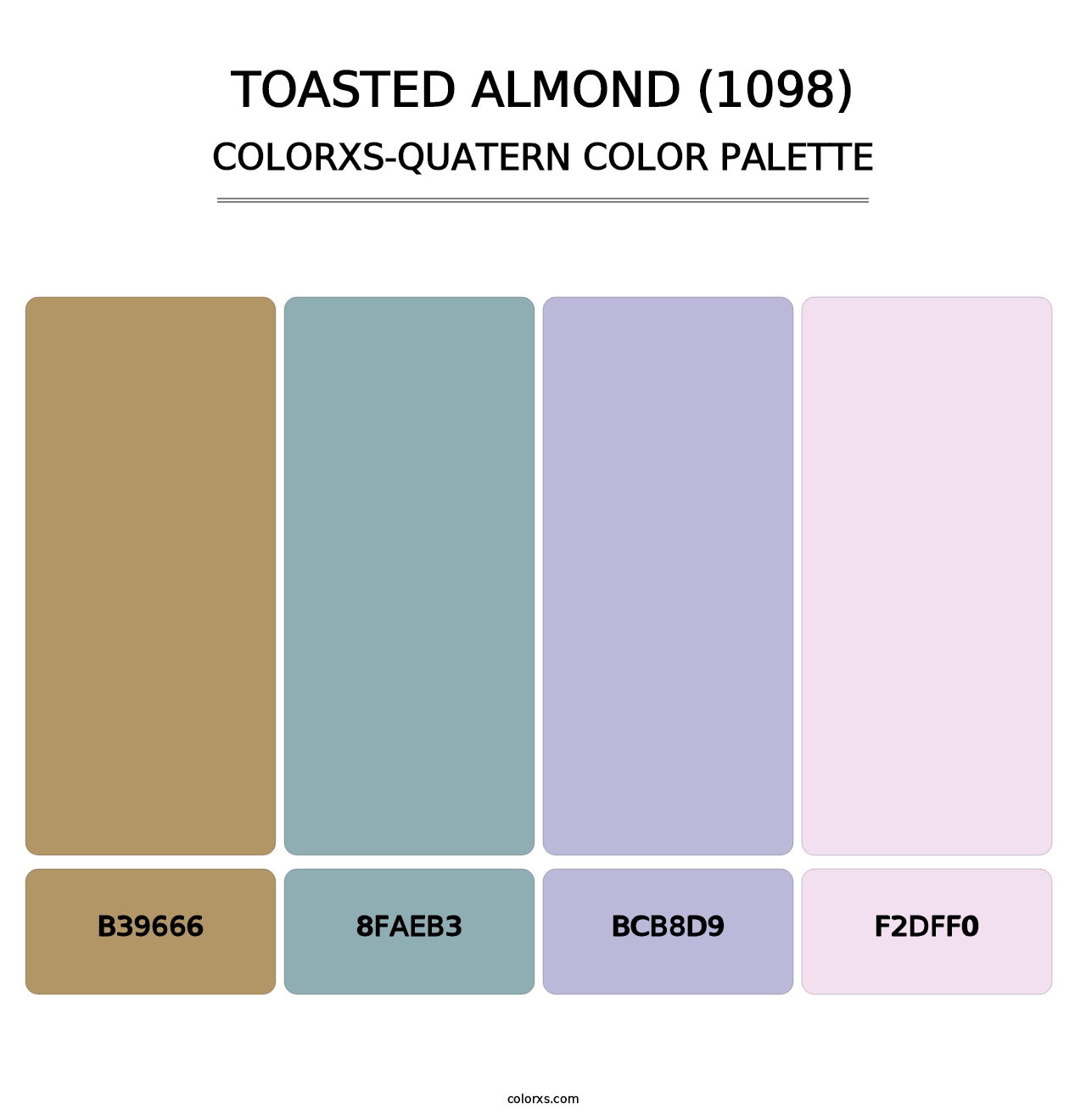 Toasted Almond (1098) - Colorxs Quatern Palette