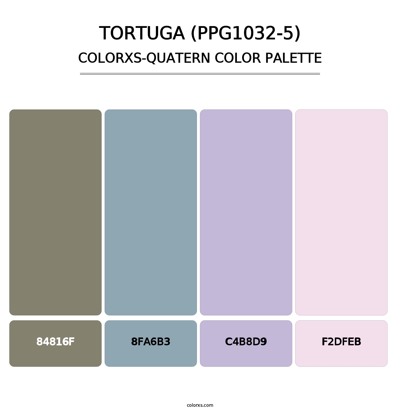 Tortuga (PPG1032-5) - Colorxs Quatern Palette