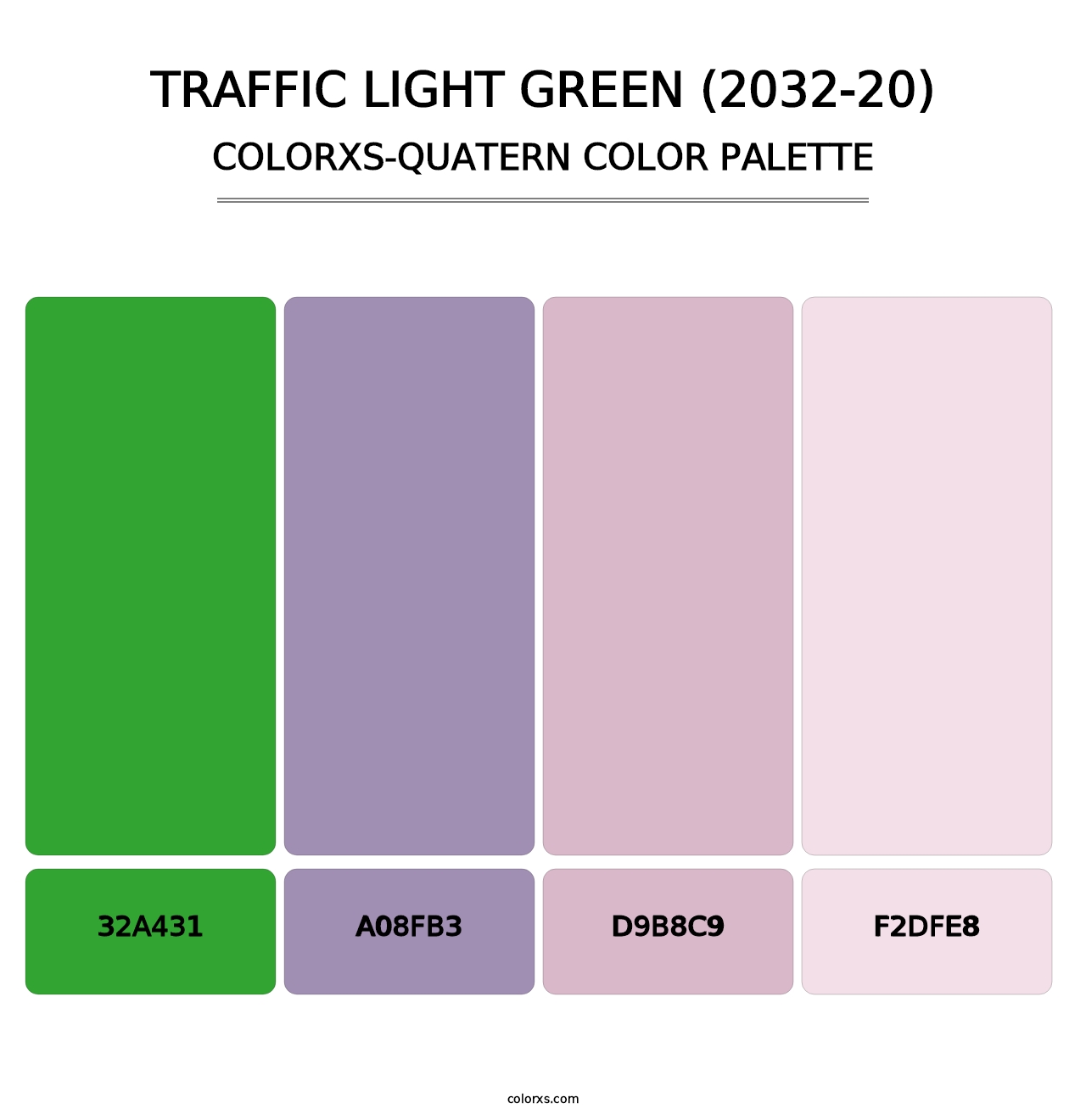 Traffic Light Green (2032-20) - Colorxs Quatern Palette