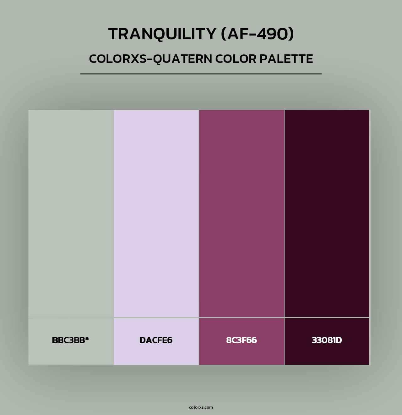 Tranquility (AF-490) - Colorxs Quad Palette