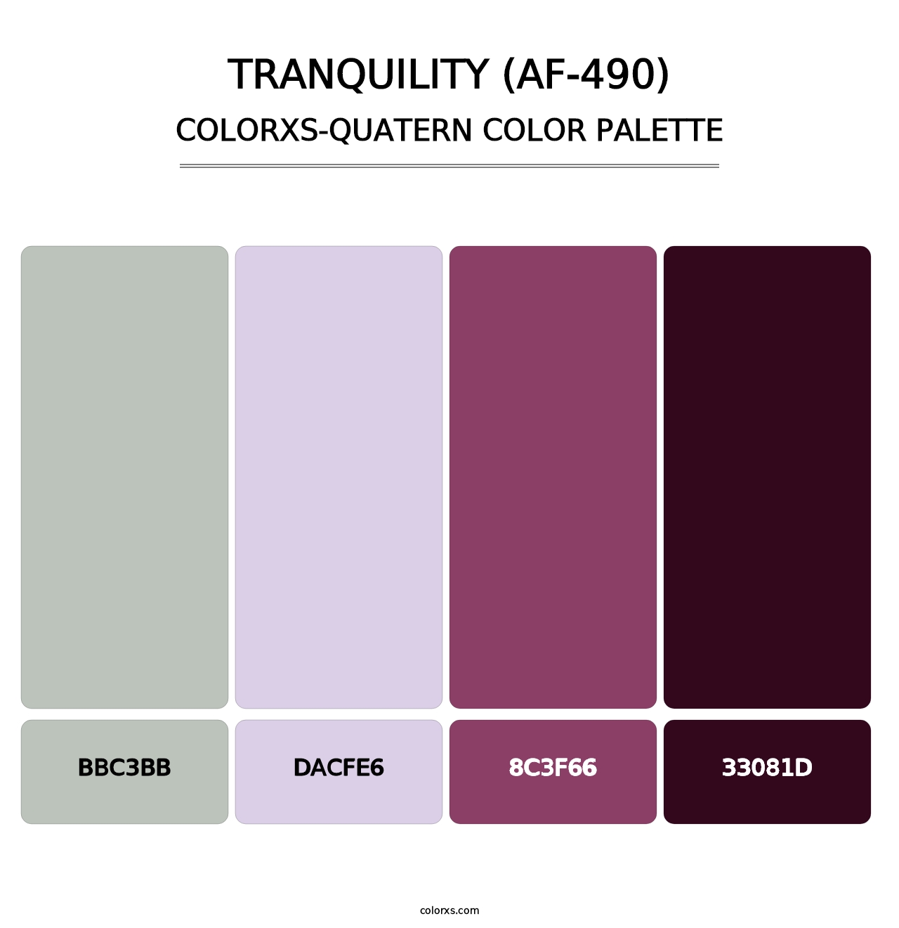 Tranquility (AF-490) - Colorxs Quatern Palette