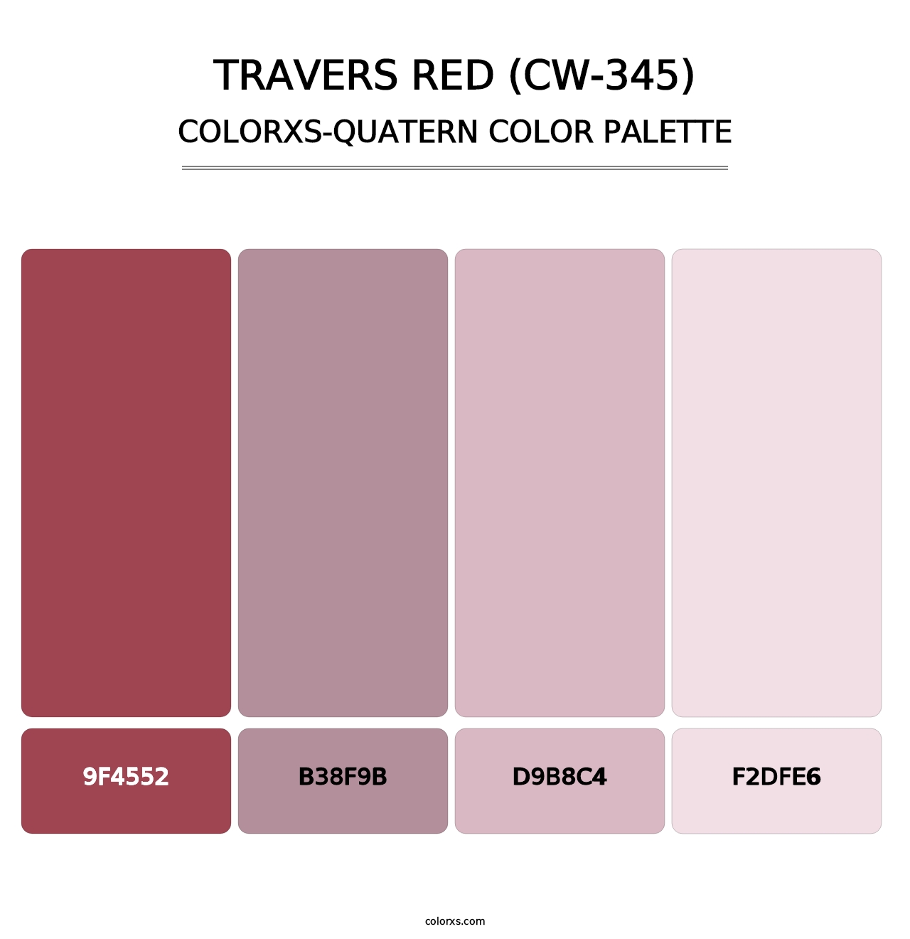 Travers Red (CW-345) - Colorxs Quatern Palette