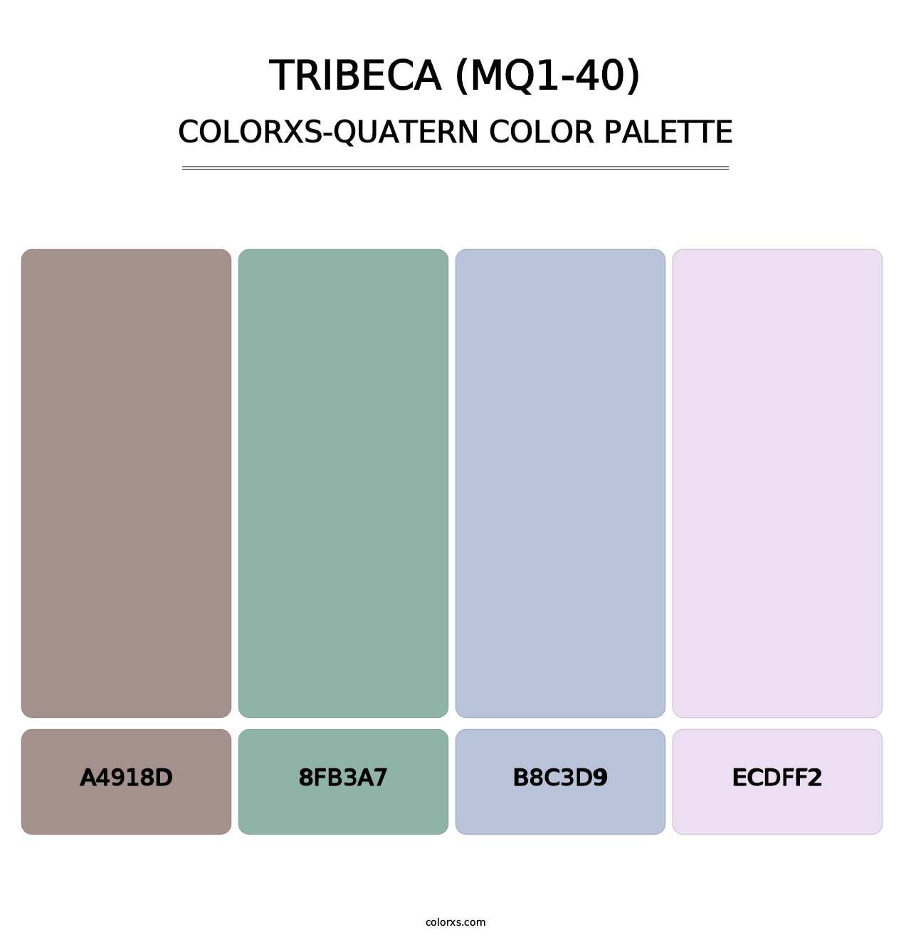 Tribeca (MQ1-40) - Colorxs Quatern Palette
