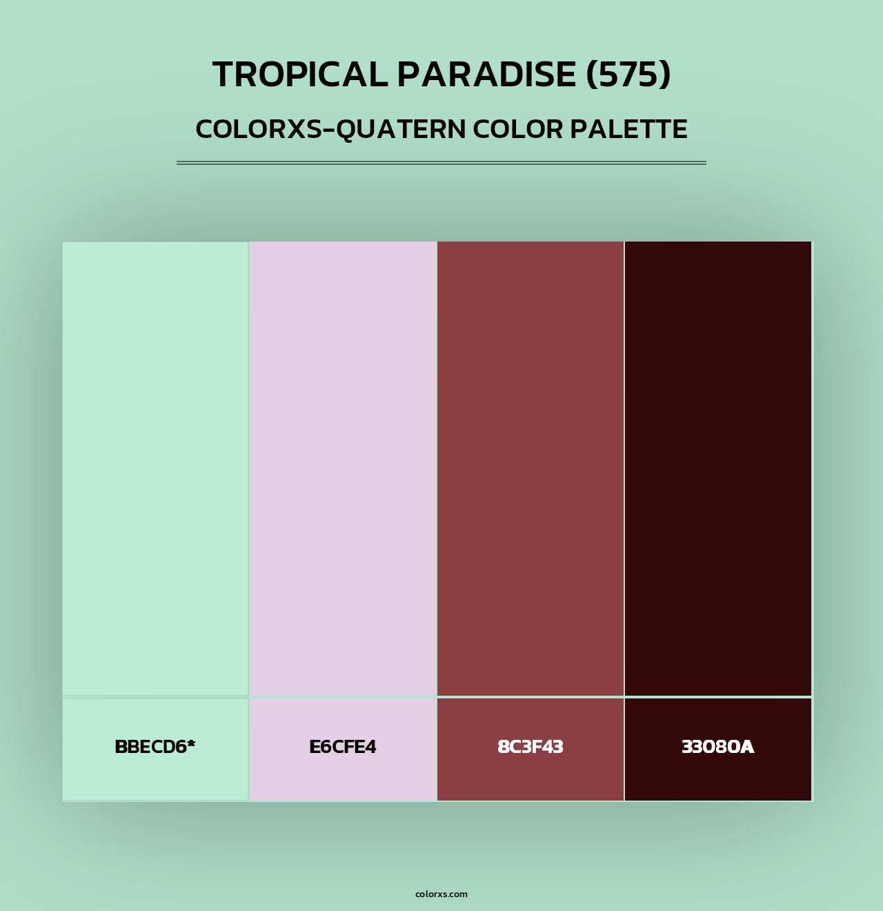 Tropical Paradise (575) - Colorxs Quad Palette
