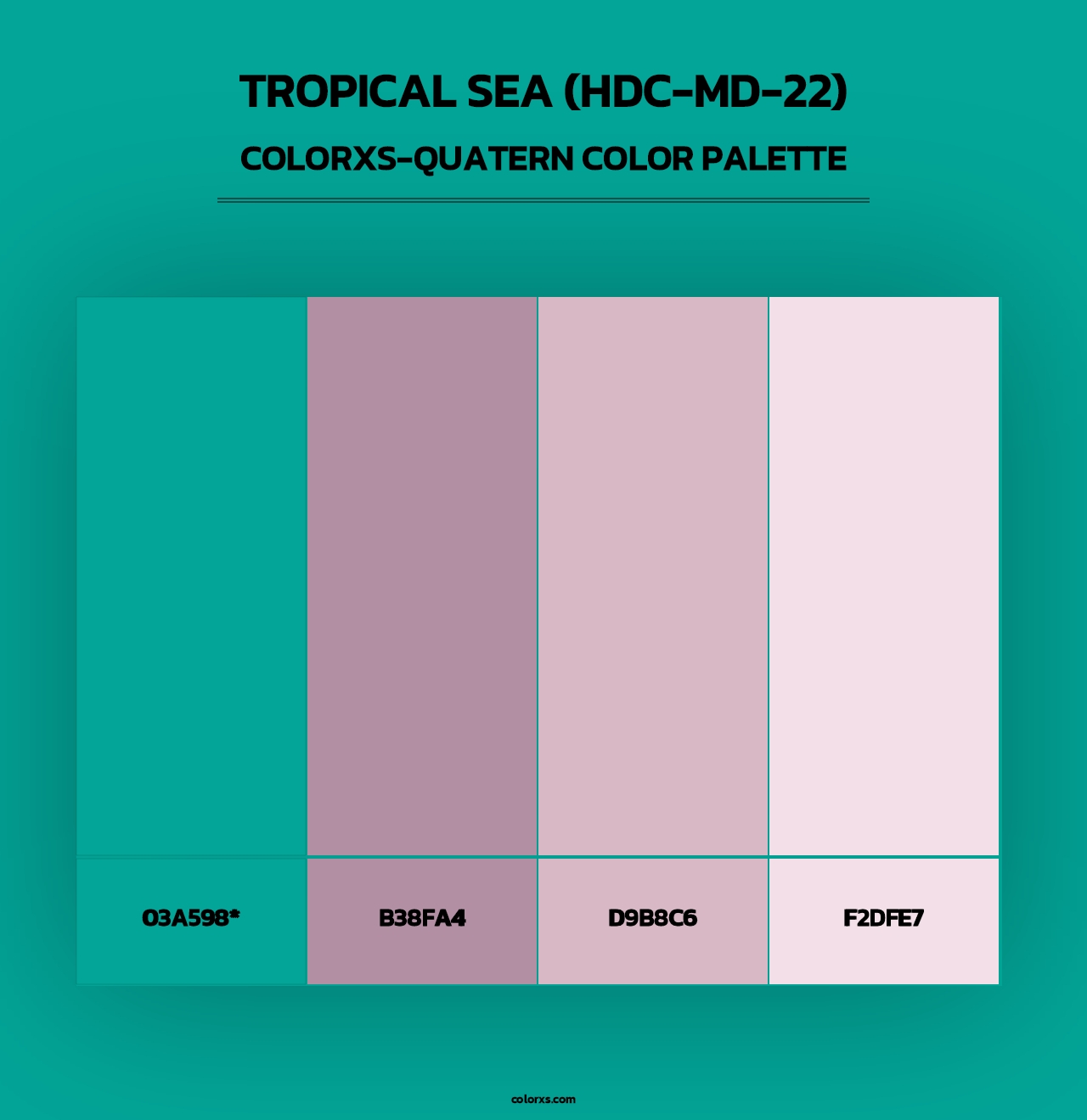 Tropical Sea (HDC-MD-22) - Colorxs Quad Palette