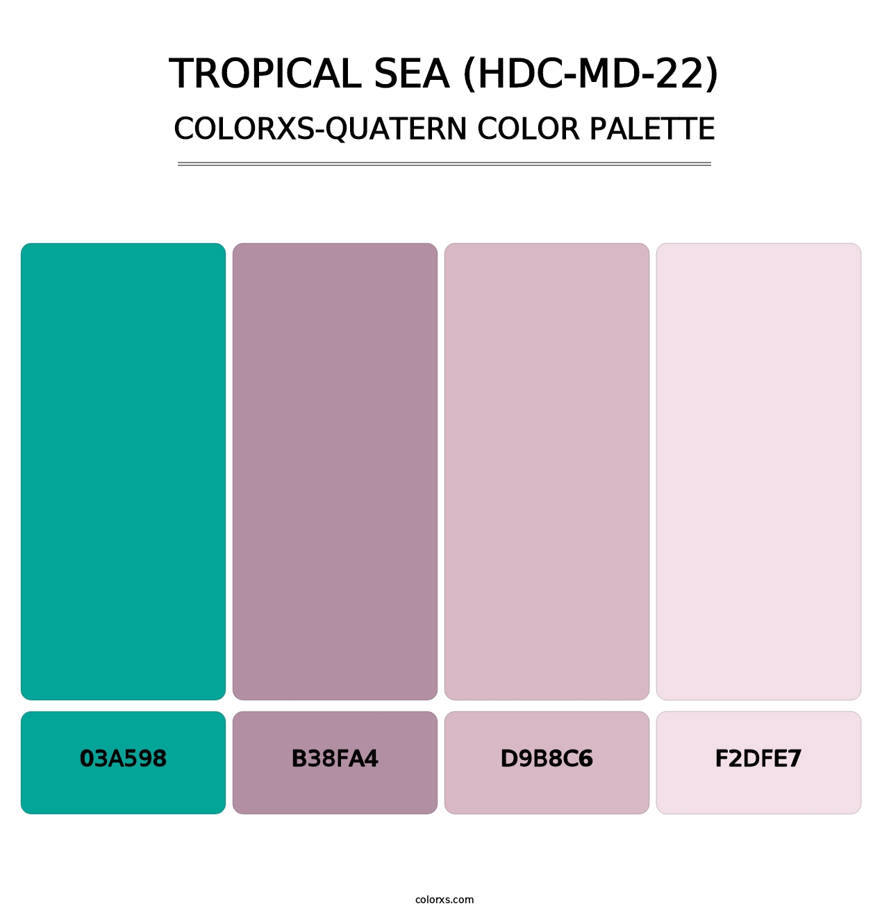 Tropical Sea (HDC-MD-22) - Colorxs Quatern Palette