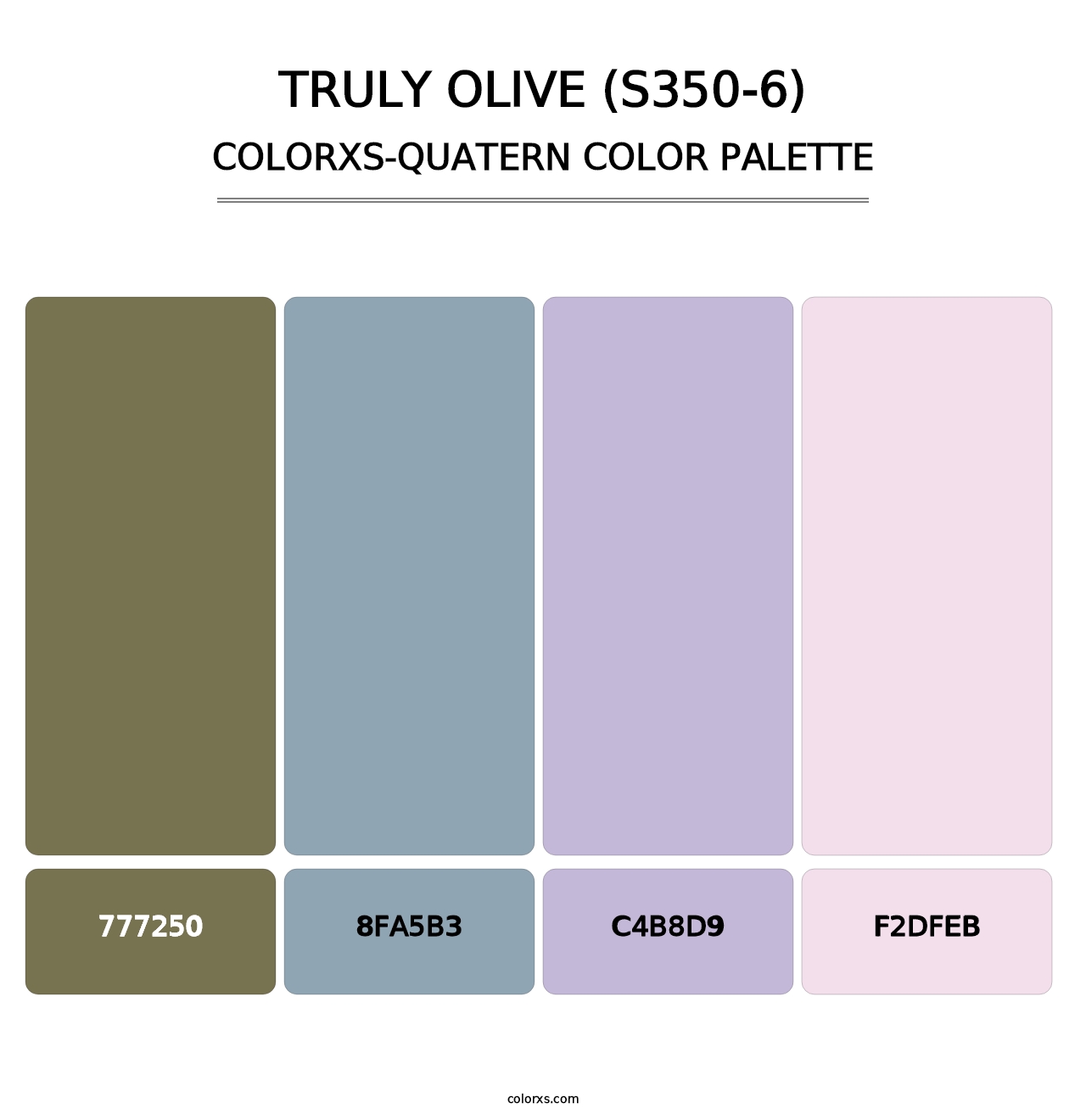 Truly Olive (S350-6) - Colorxs Quatern Palette