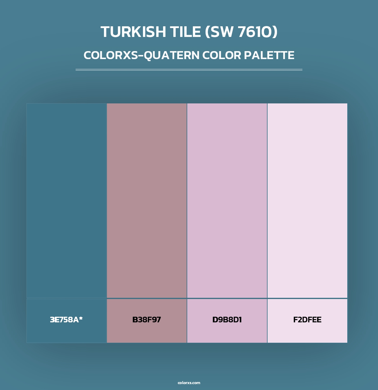 Turkish Tile (SW 7610) - Colorxs Quad Palette
