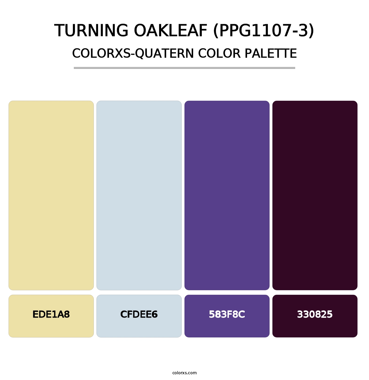 Turning Oakleaf (PPG1107-3) - Colorxs Quatern Palette