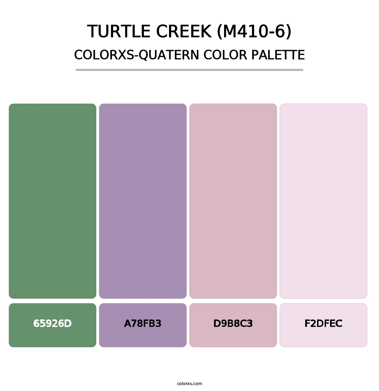 Turtle Creek (M410-6) - Colorxs Quatern Palette
