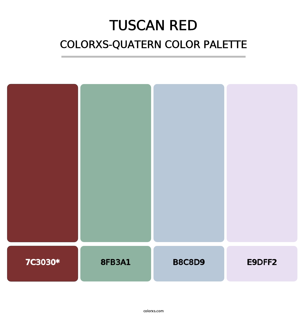Tuscan Red - Colorxs Quatern Palette