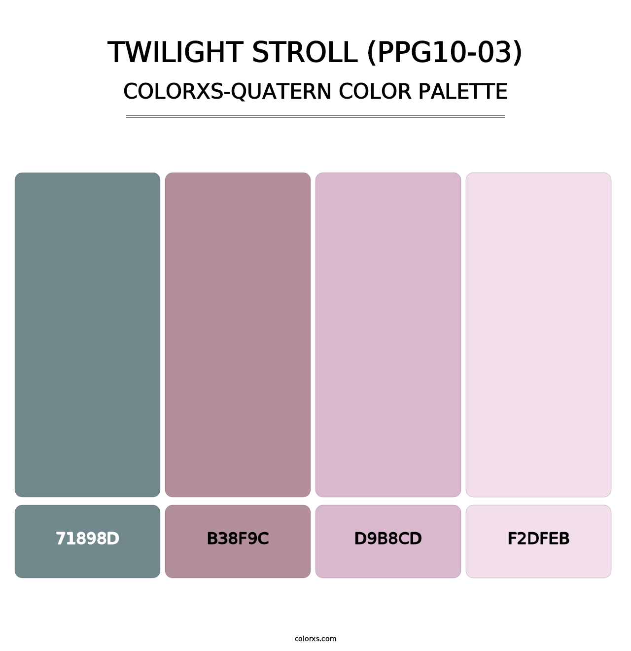 Twilight Stroll (PPG10-03) - Colorxs Quatern Palette