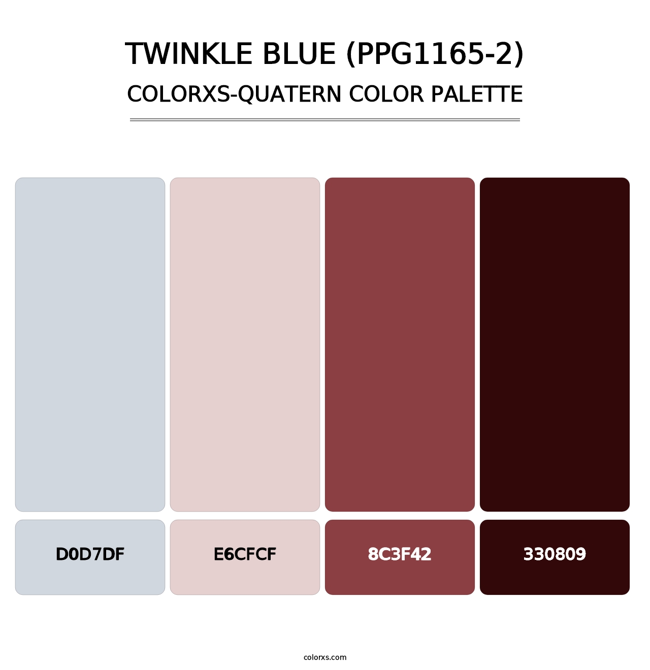 Twinkle Blue (PPG1165-2) - Colorxs Quatern Palette
