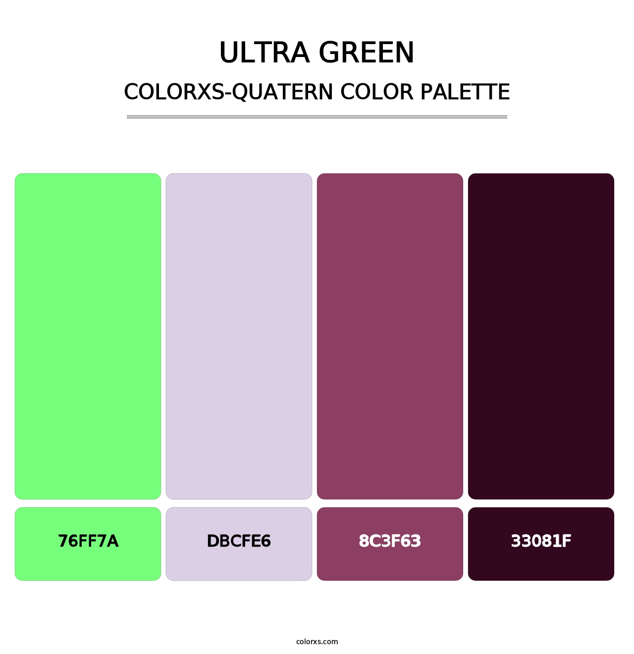 Ultra Green - Colorxs Quatern Palette
