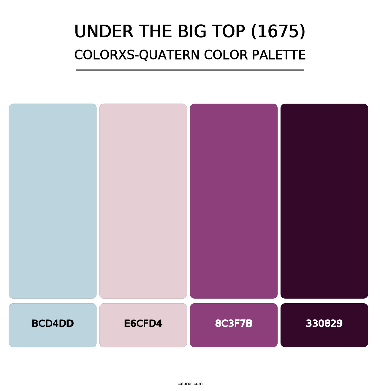 Under the Big Top (1675) - Colorxs Quatern Palette
