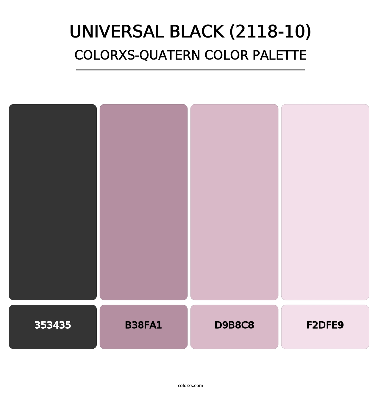 Universal Black (2118-10) - Colorxs Quatern Palette