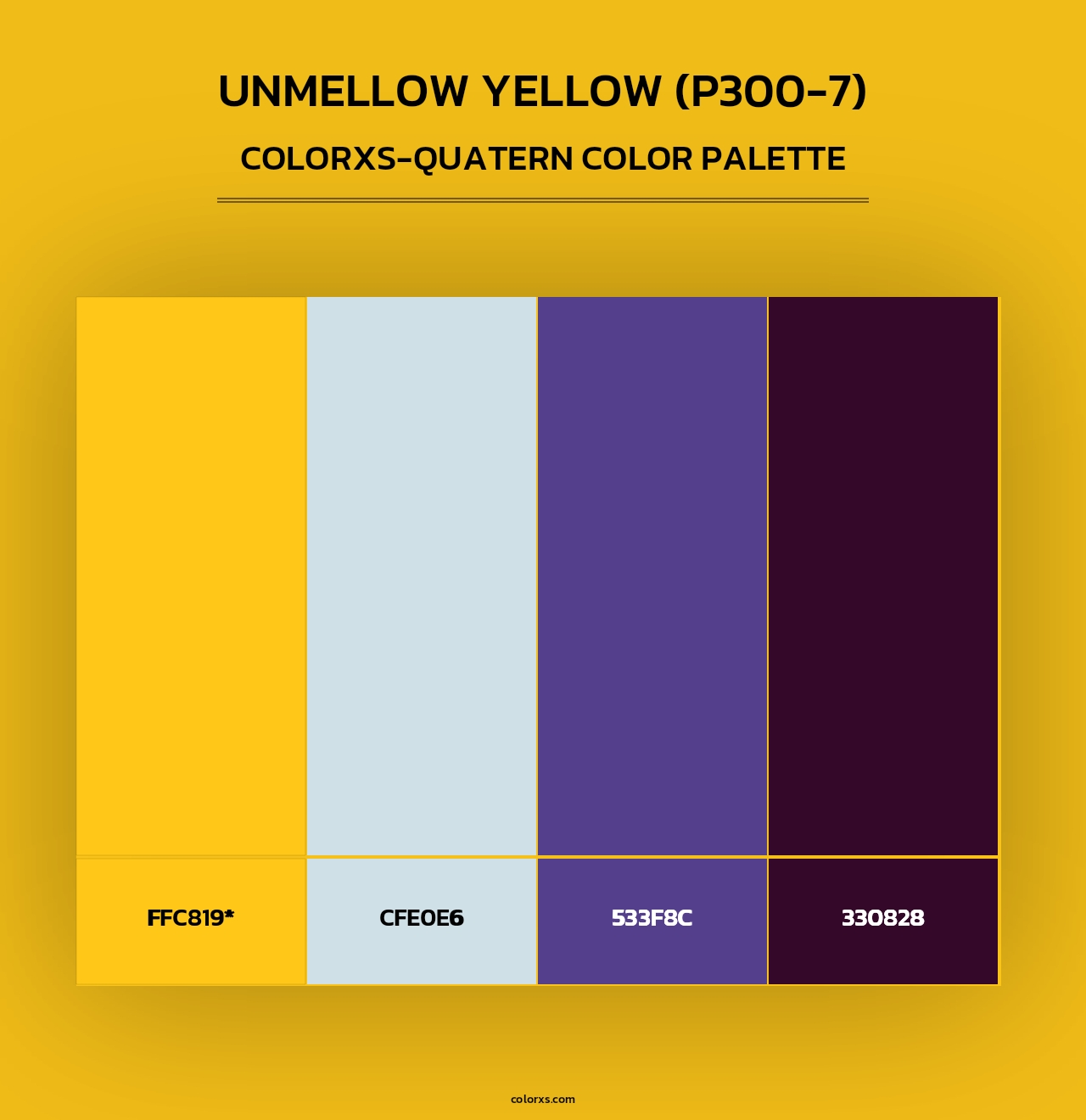 Unmellow Yellow (P300-7) - Colorxs Quad Palette
