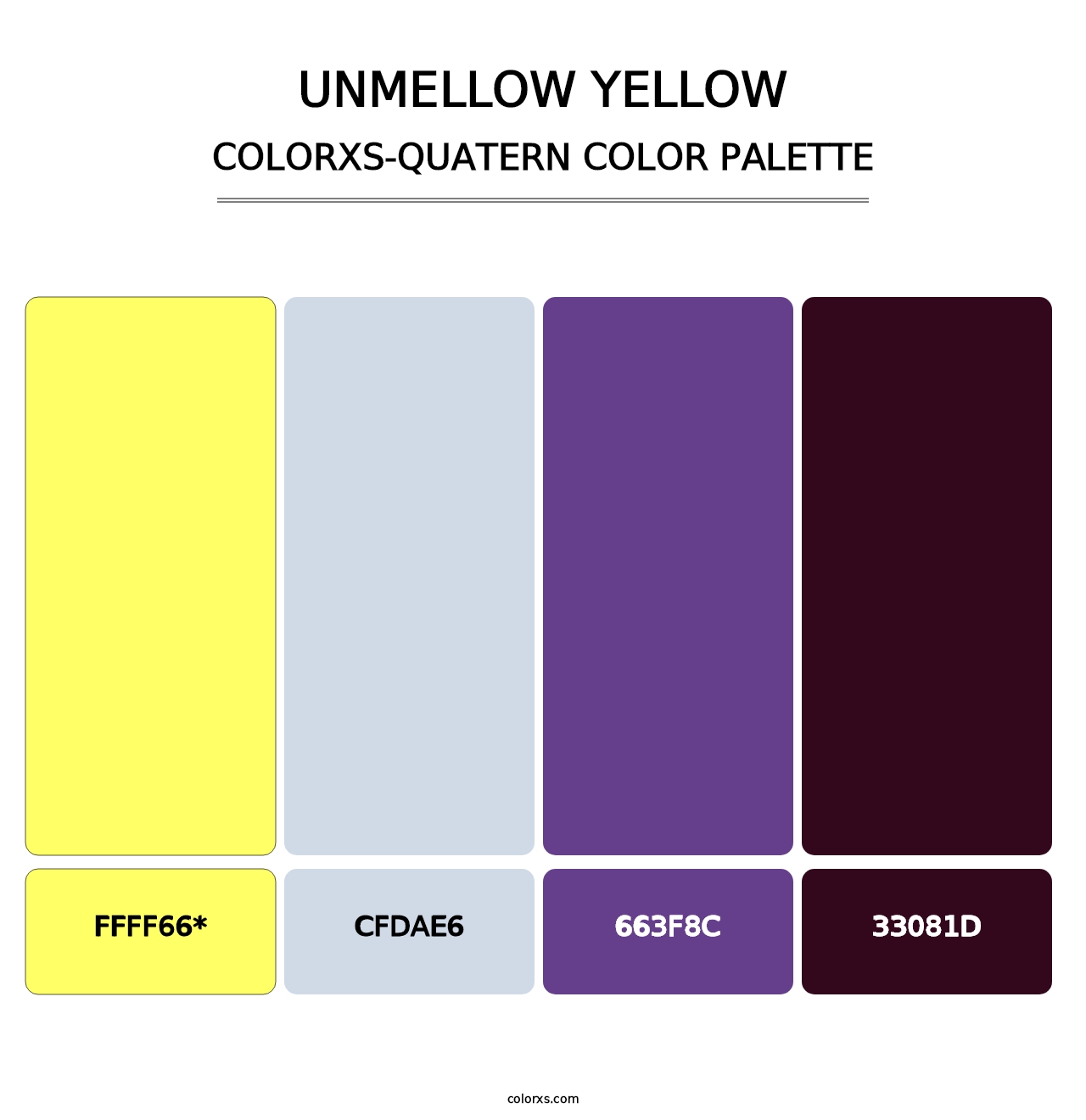 Unmellow Yellow - Colorxs Quatern Palette