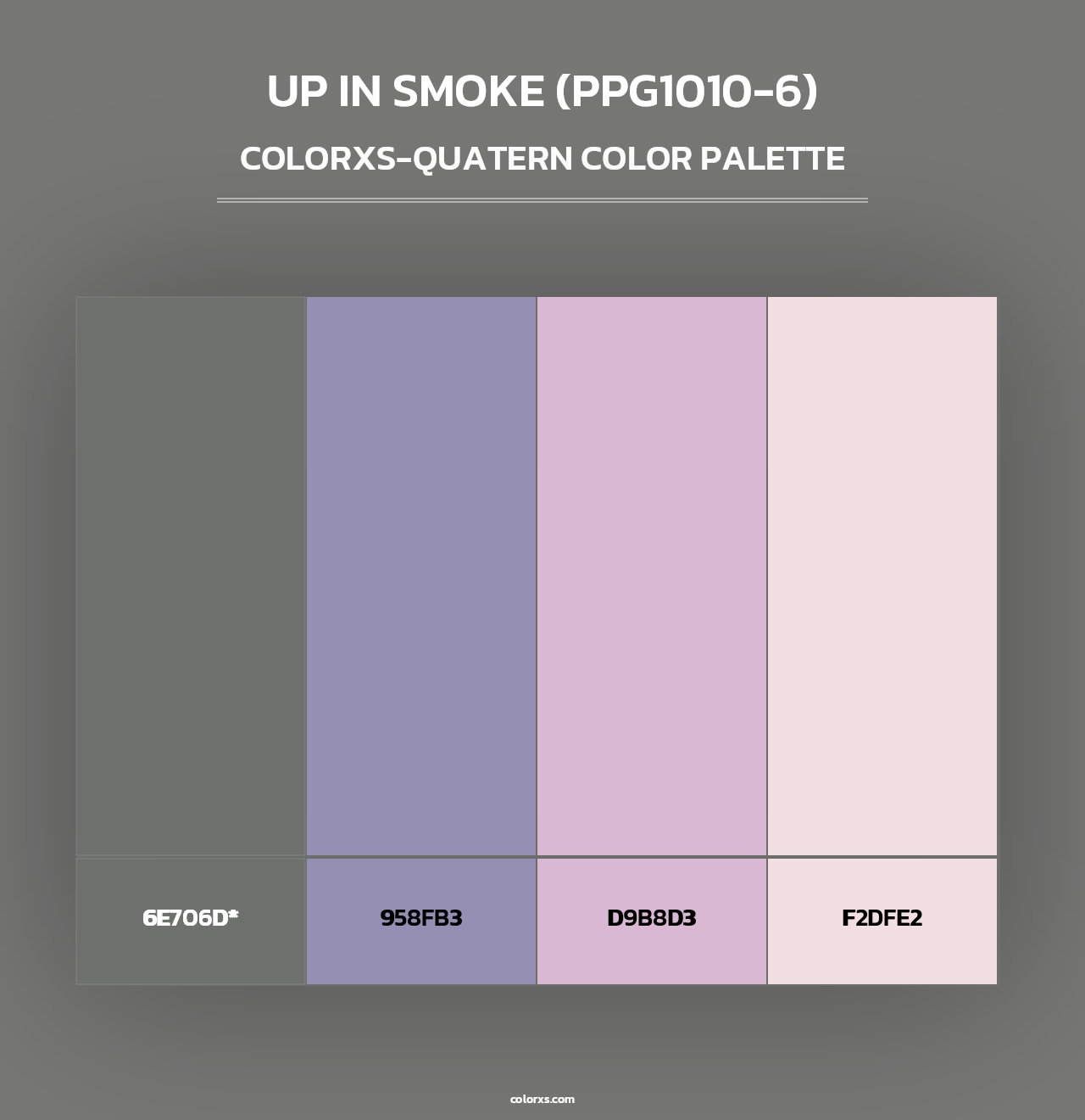 Up In Smoke (PPG1010-6) - Colorxs Quad Palette