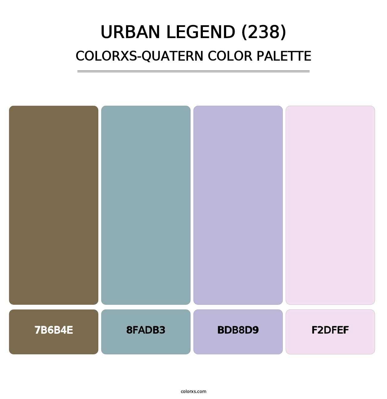 Urban Legend (238) - Colorxs Quatern Palette