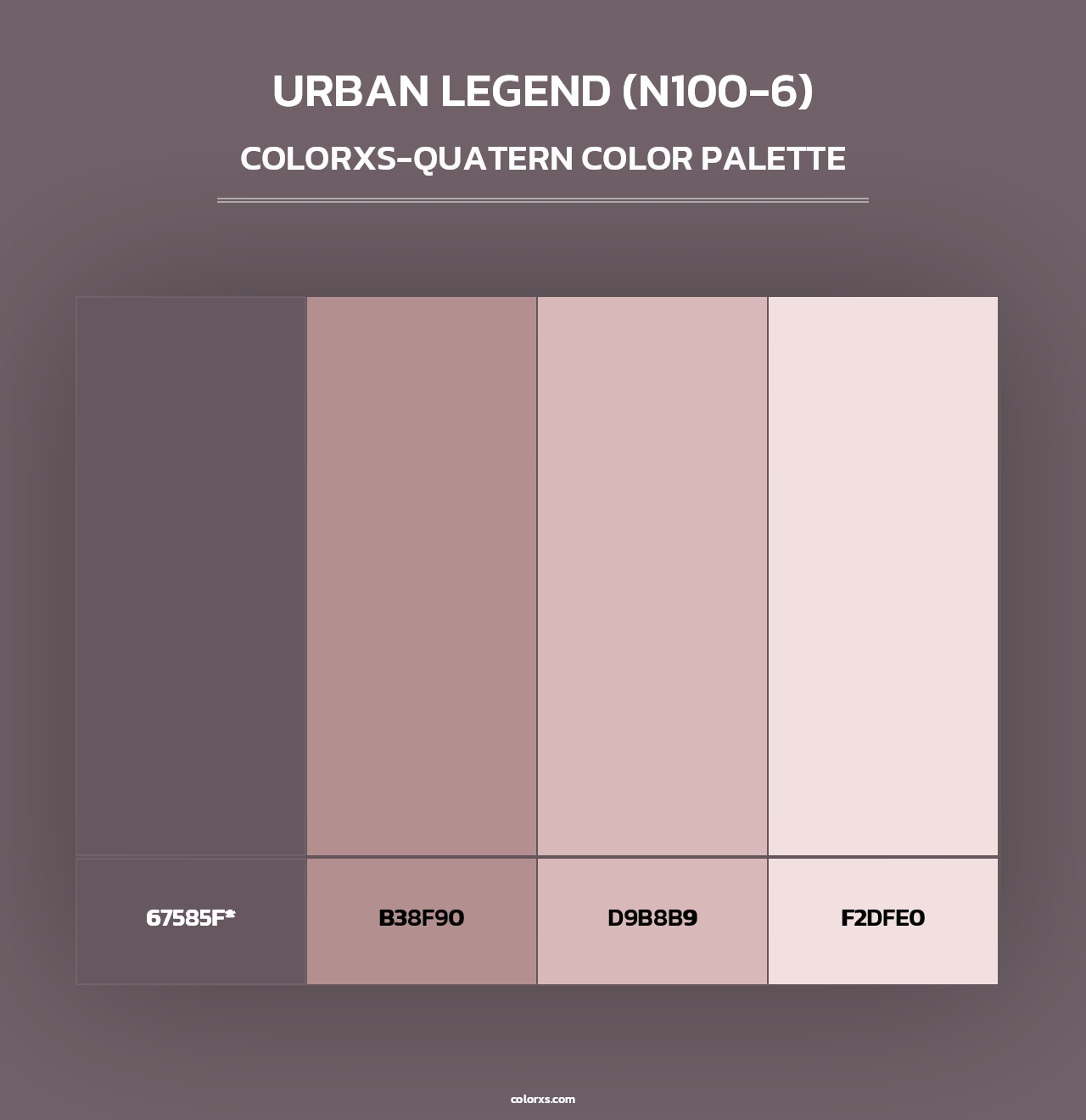 Urban Legend (N100-6) - Colorxs Quad Palette