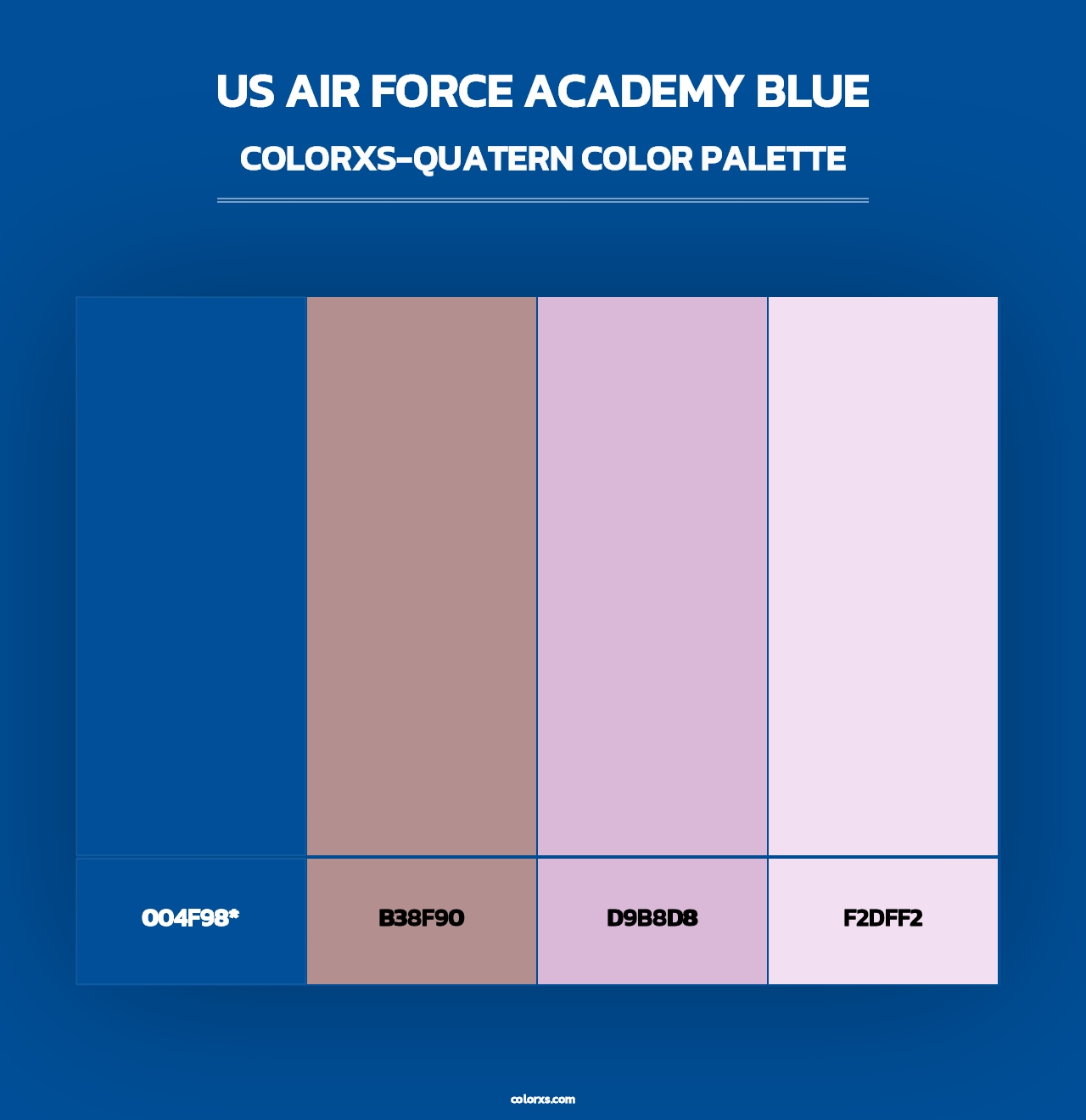 US Air Force Academy Blue - Colorxs Quad Palette