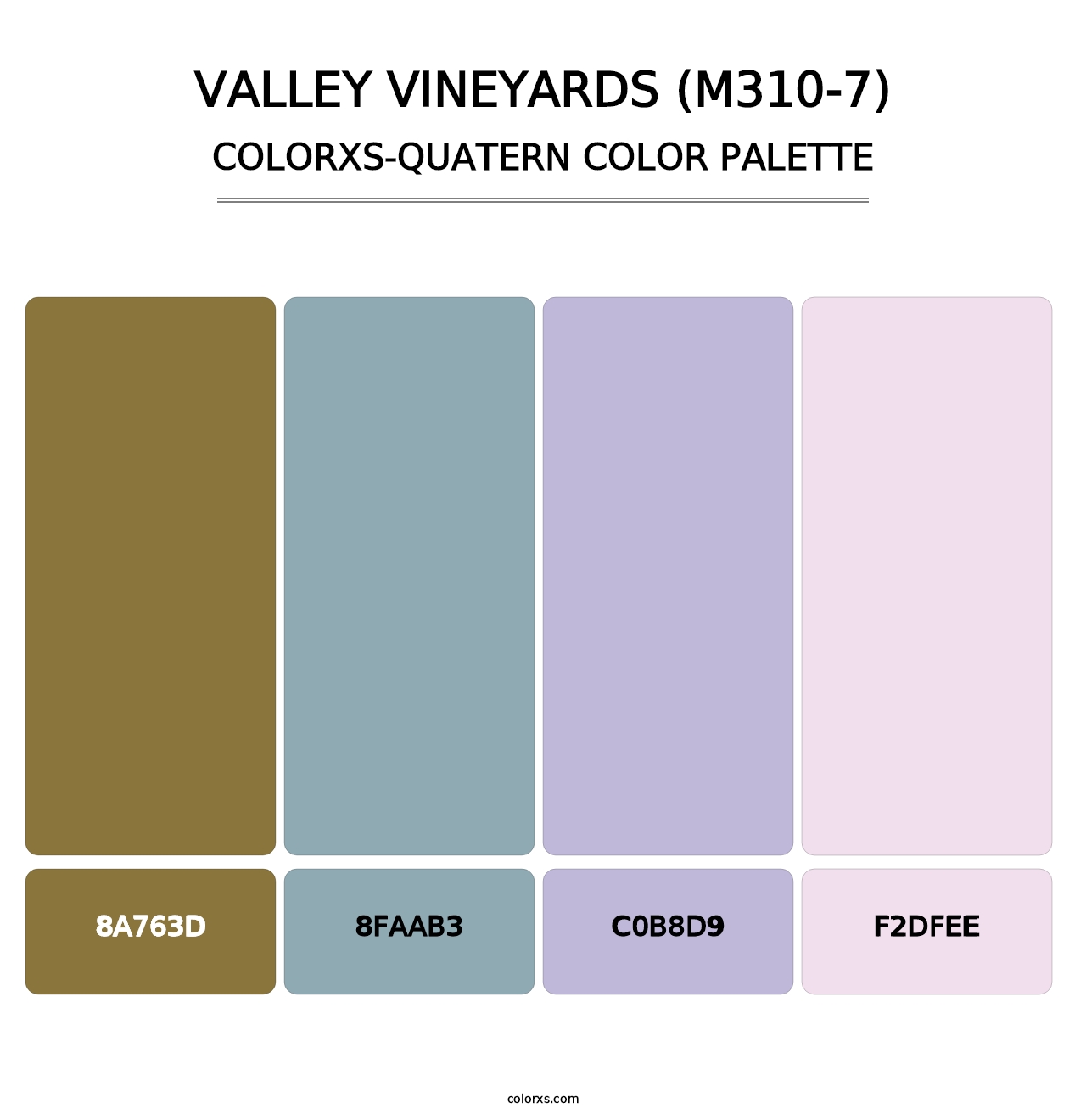 Valley Vineyards (M310-7) - Colorxs Quatern Palette