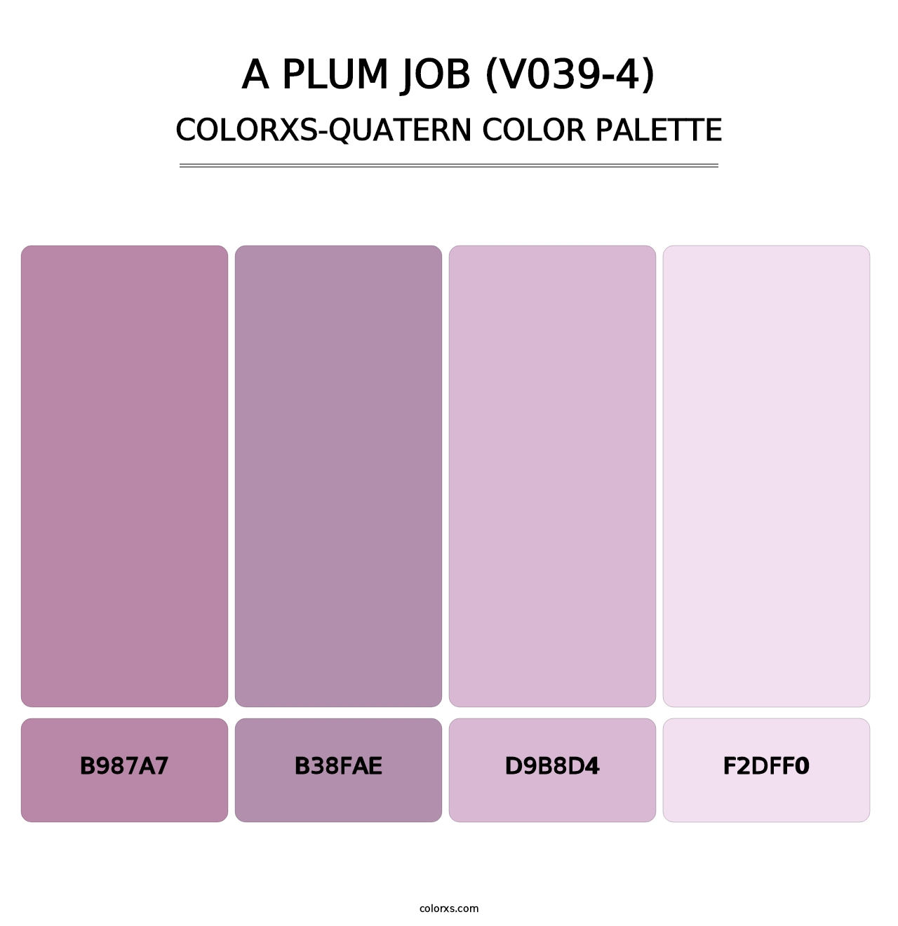 A Plum Job (V039-4) - Colorxs Quatern Palette
