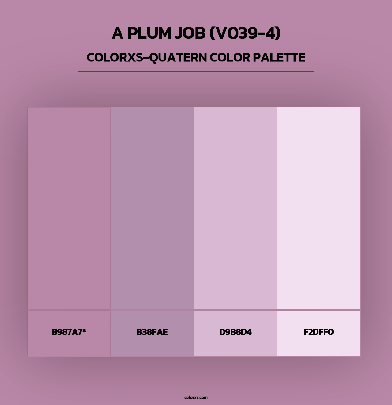 A Plum Job (V039-4) - Colorxs Quad Palette