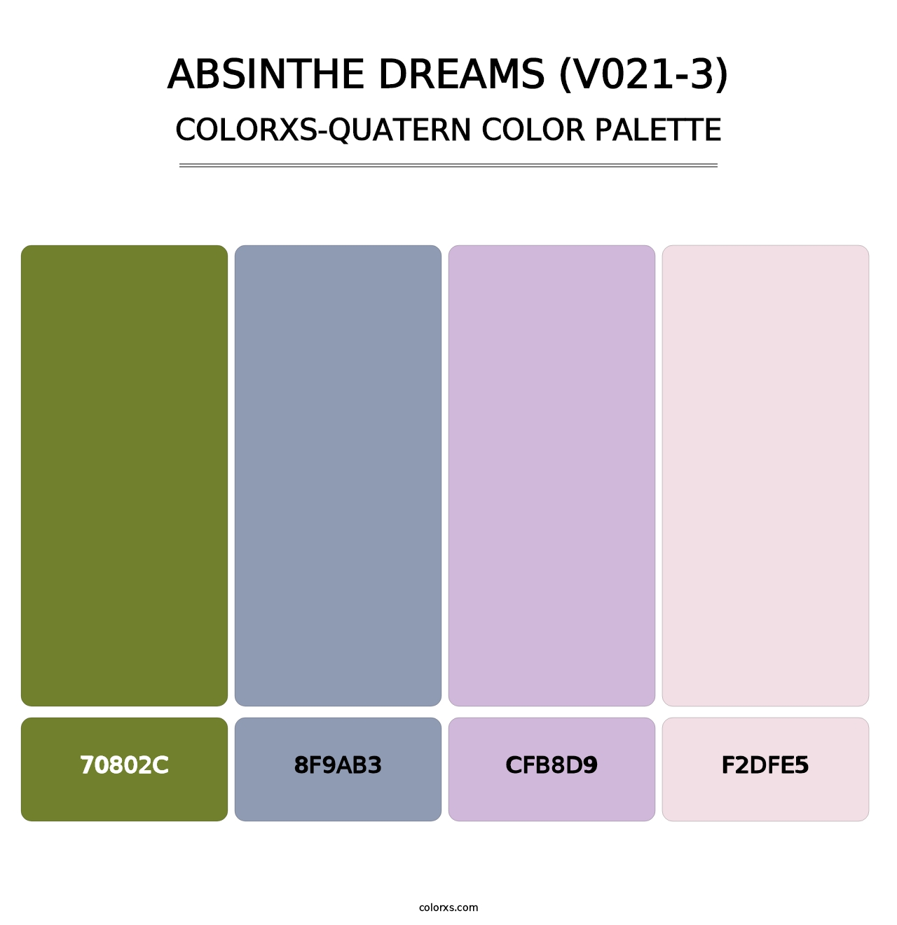 Absinthe Dreams (V021-3) - Colorxs Quatern Palette