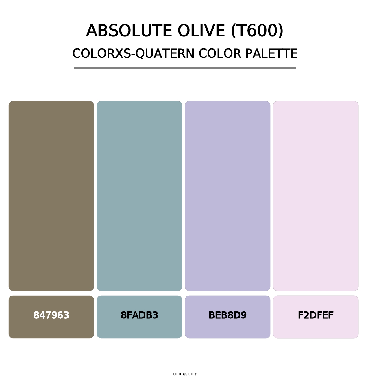 Absolute Olive (T600) - Colorxs Quatern Palette