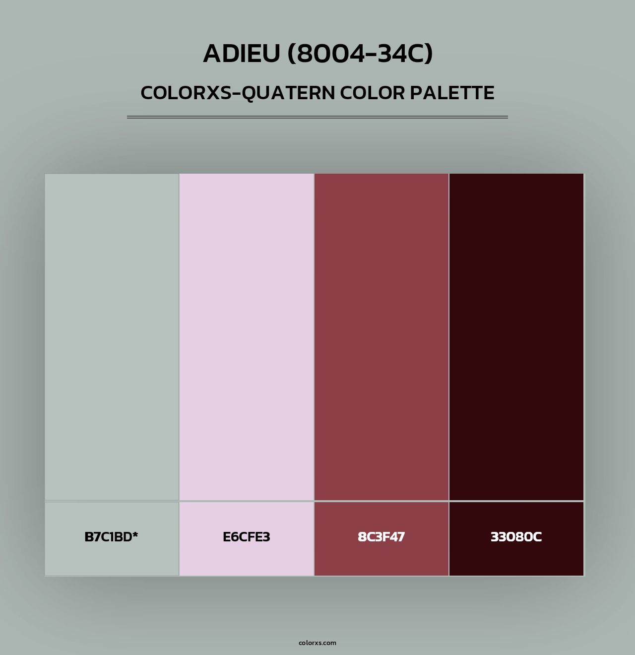 Adieu (8004-34C) - Colorxs Quad Palette
