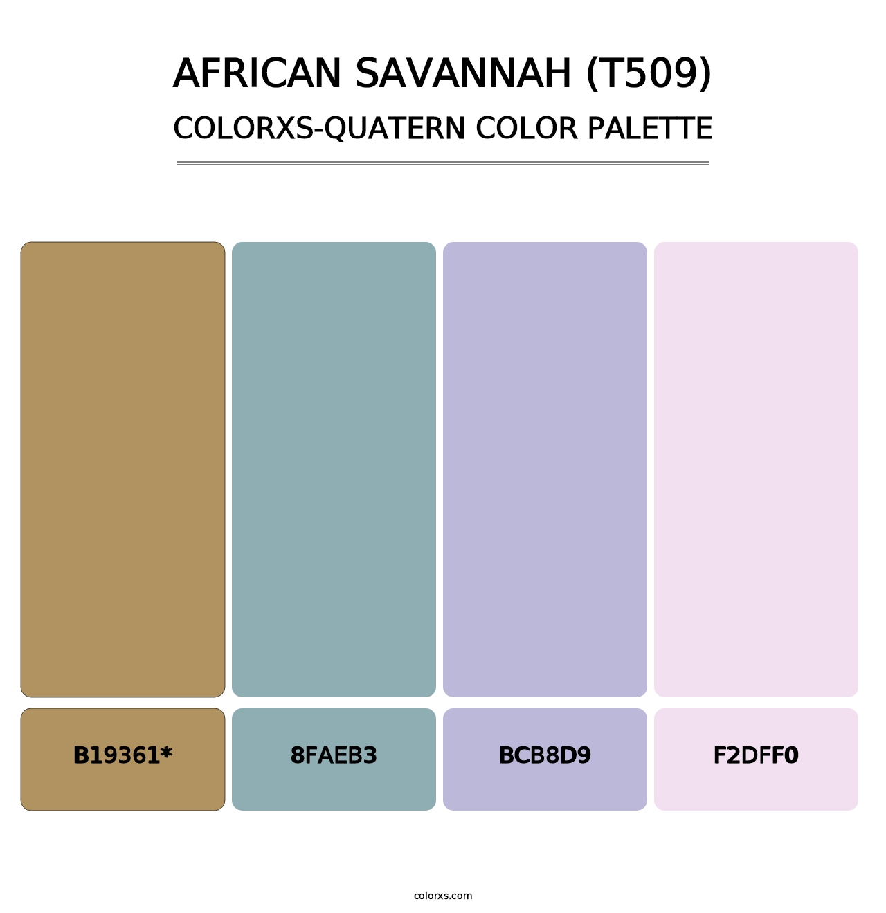 African Savannah (T509) - Colorxs Quatern Palette