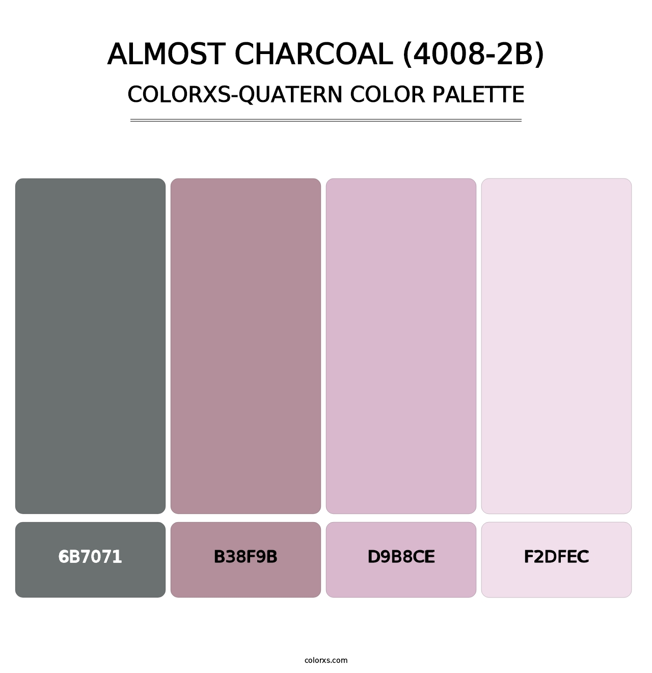 Almost Charcoal (4008-2B) - Colorxs Quatern Palette