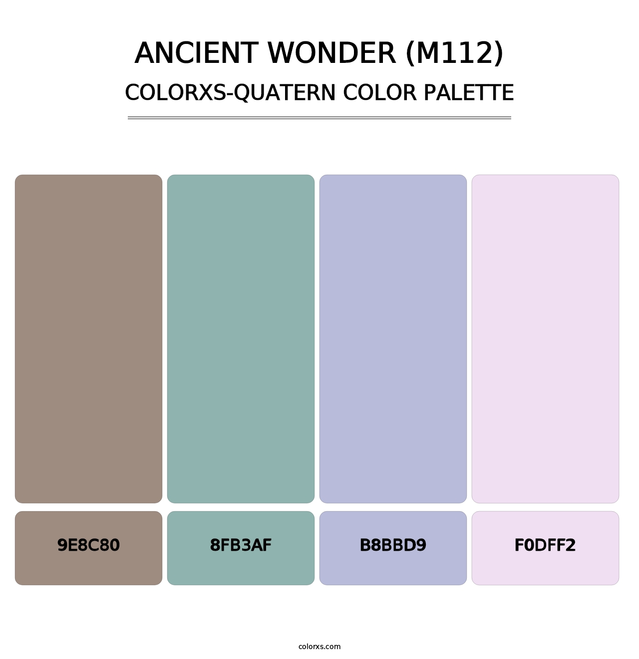 Ancient Wonder (M112) - Colorxs Quatern Palette