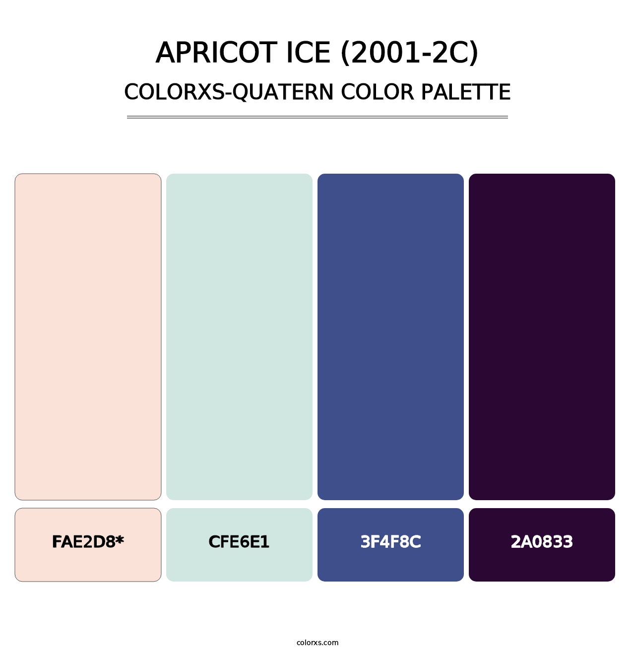 Apricot Ice (2001-2C) - Colorxs Quatern Palette